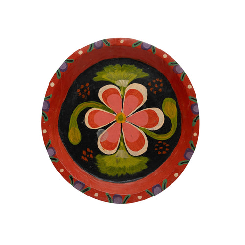 Hand Painted Wooden Decorative Plate
