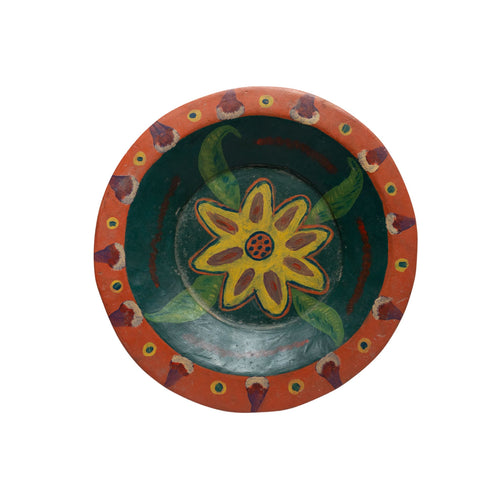 Hand Painted Wooden Decorative Plate