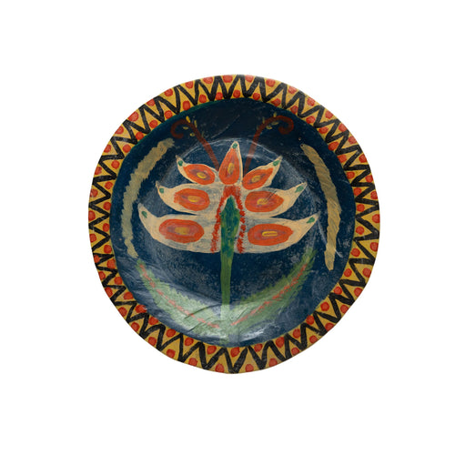 Hand Painted Wooden Decorative Plate
