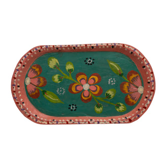 Hand Painted Wooden Decorative Plate