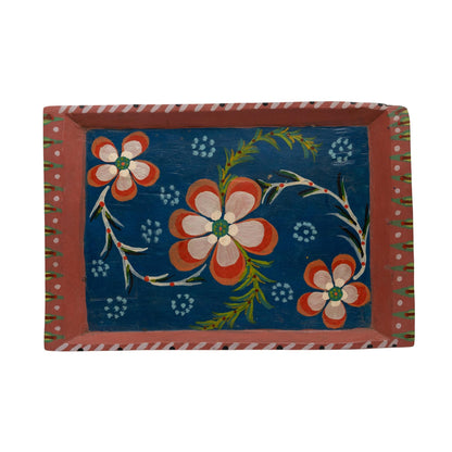 Hand Painted Wooden Decorative Tray