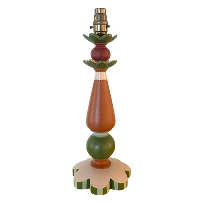 Natasha Hulse Small Lamp Base Terracotta Green