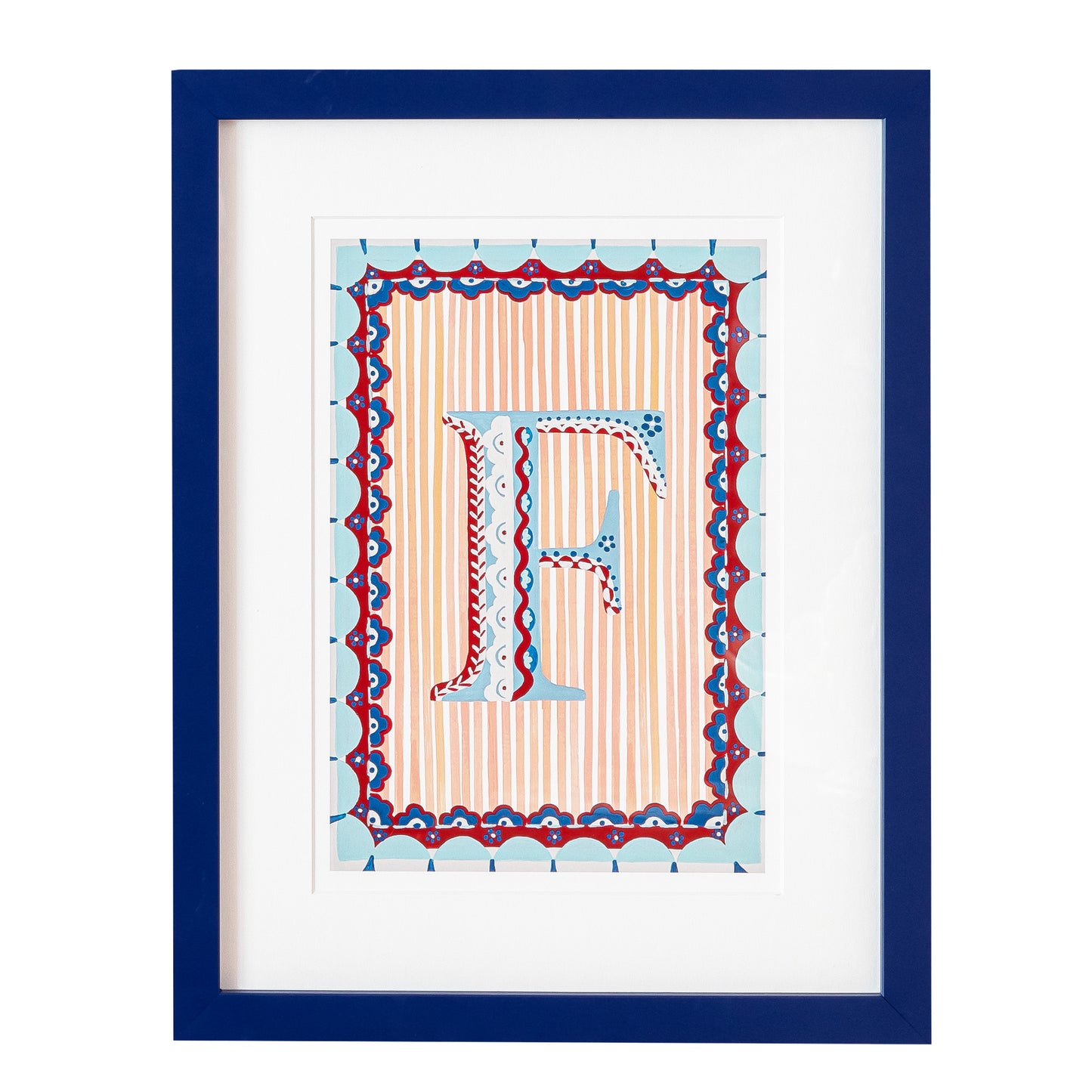 Letter F - A4 Natasha Hulse Navy Frame