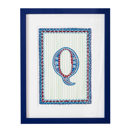 Letter Q - A4 Natasha Hulse Burgundy Frame