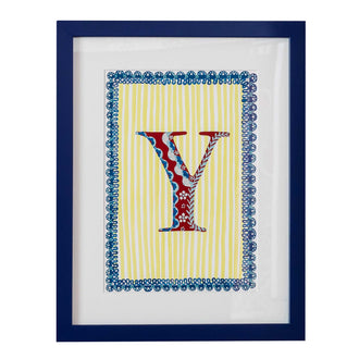 Letter Y - A4 Natasha Hulse Navy Frame