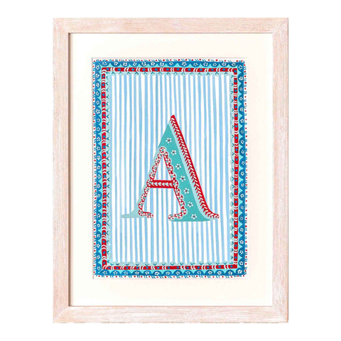 Letter A - A4 Natasha Hulse - Limewash Frame