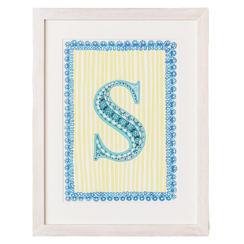 Letter S - A4 Natasha Hulse Limewash Frame