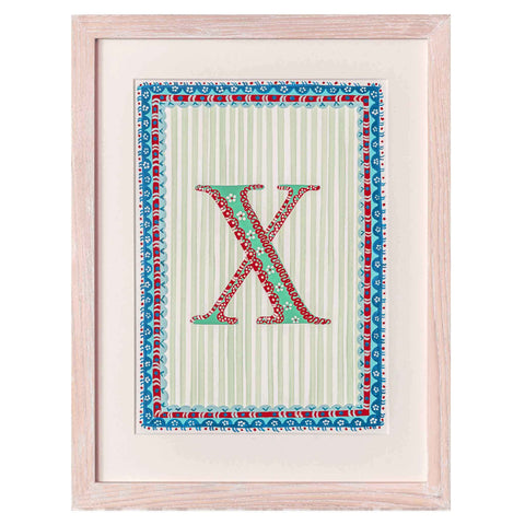 Letter X - A4 Natasha Hulse Limewash Frame