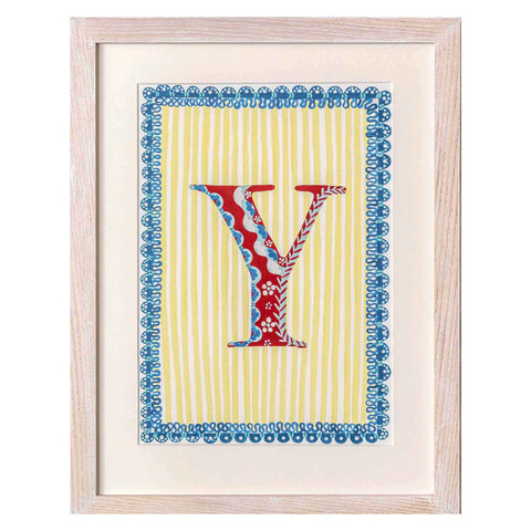 Letter Y - A4 Natasha Hulse Limewash Frame