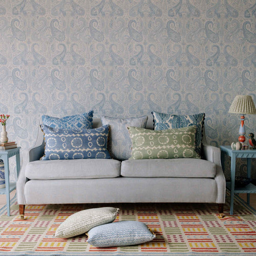 Leighton Square Cushion Blue