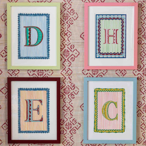 Letter C - A4 Natasha Hulse Sky Blue Frame