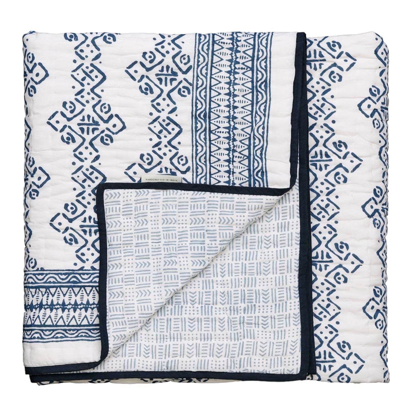 King/Double Mali Kahala Quilt Indigo