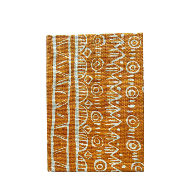 wickelwood fabric lined notebook orange