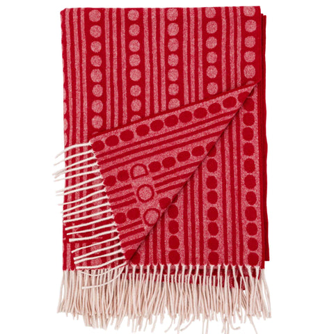 Wicklewood Red Cashmere and Merino Wool Throw