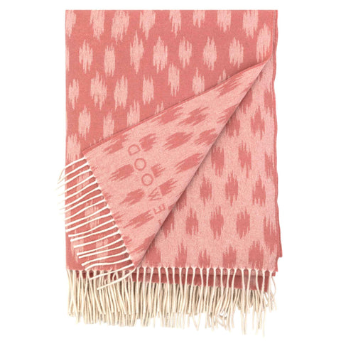 Kemble Pink Cashmere and Merino Wool Throw