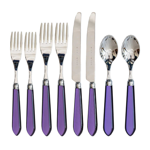 8 Piece Cutlery Set Purple