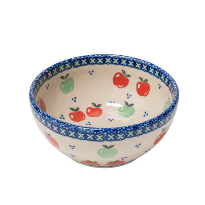 Set of 2 Apple Cereal Bowls Red Green