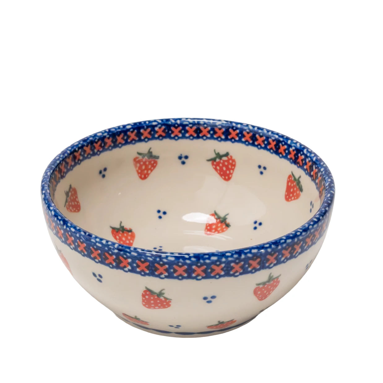 Set of 2 Strawberry Cereal Bowls Red