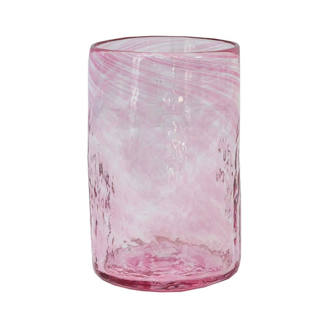 Set of 2 Handblown Glasses Pink