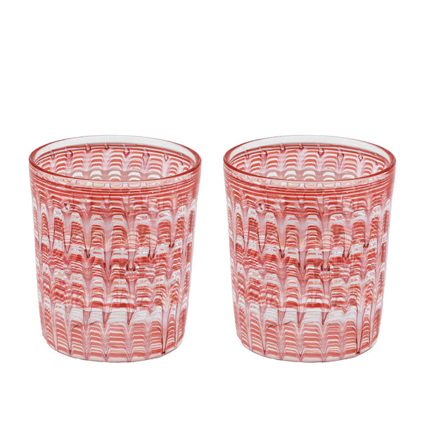 hand blown indian tumblers red