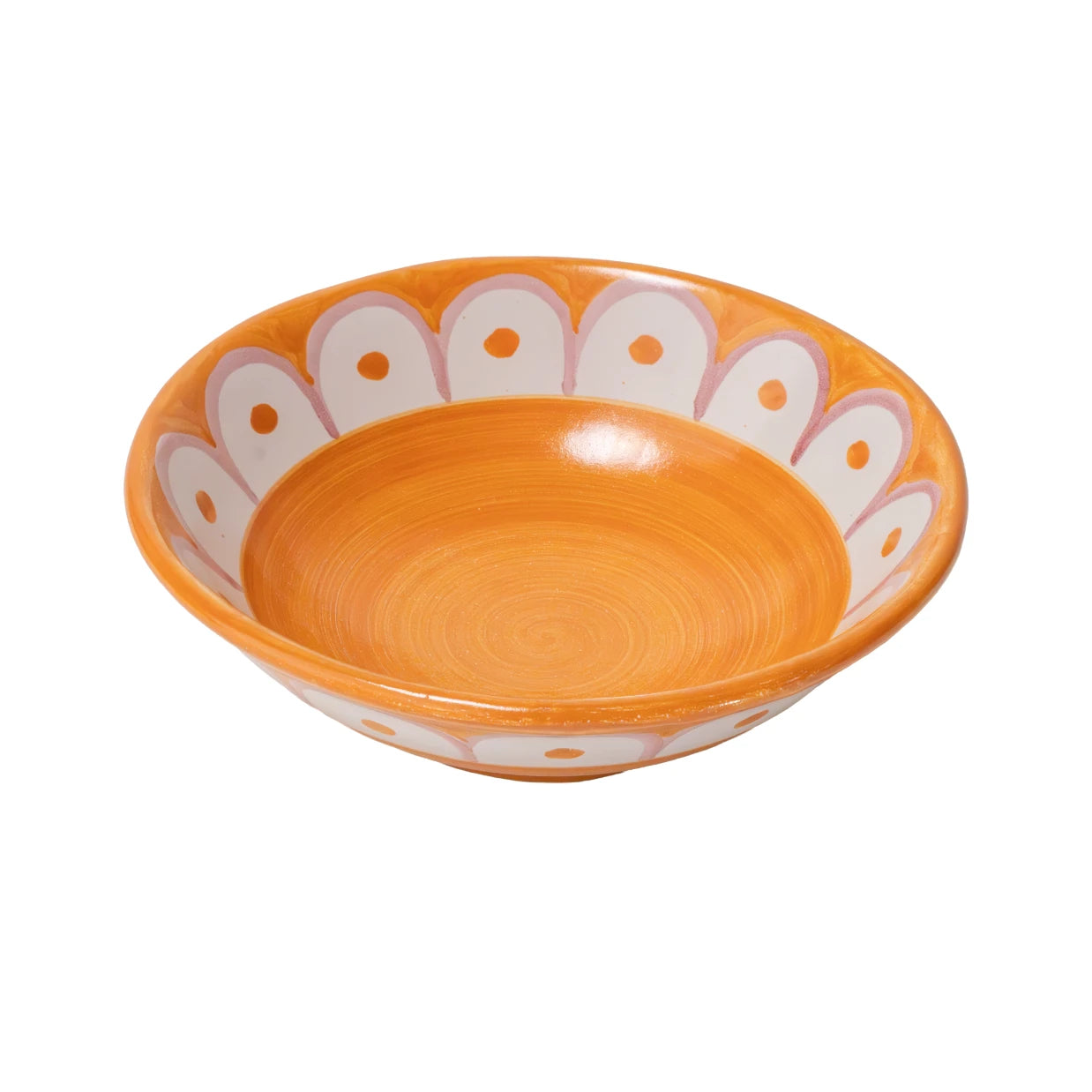 Scallop Small Serving Bowl Orange