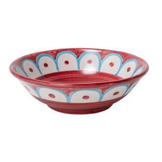 Scallop Small Serving Bowl Red