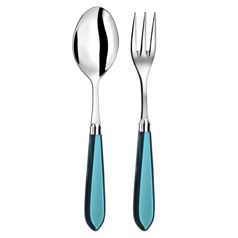 Serving Fork and Spoon Turquoise