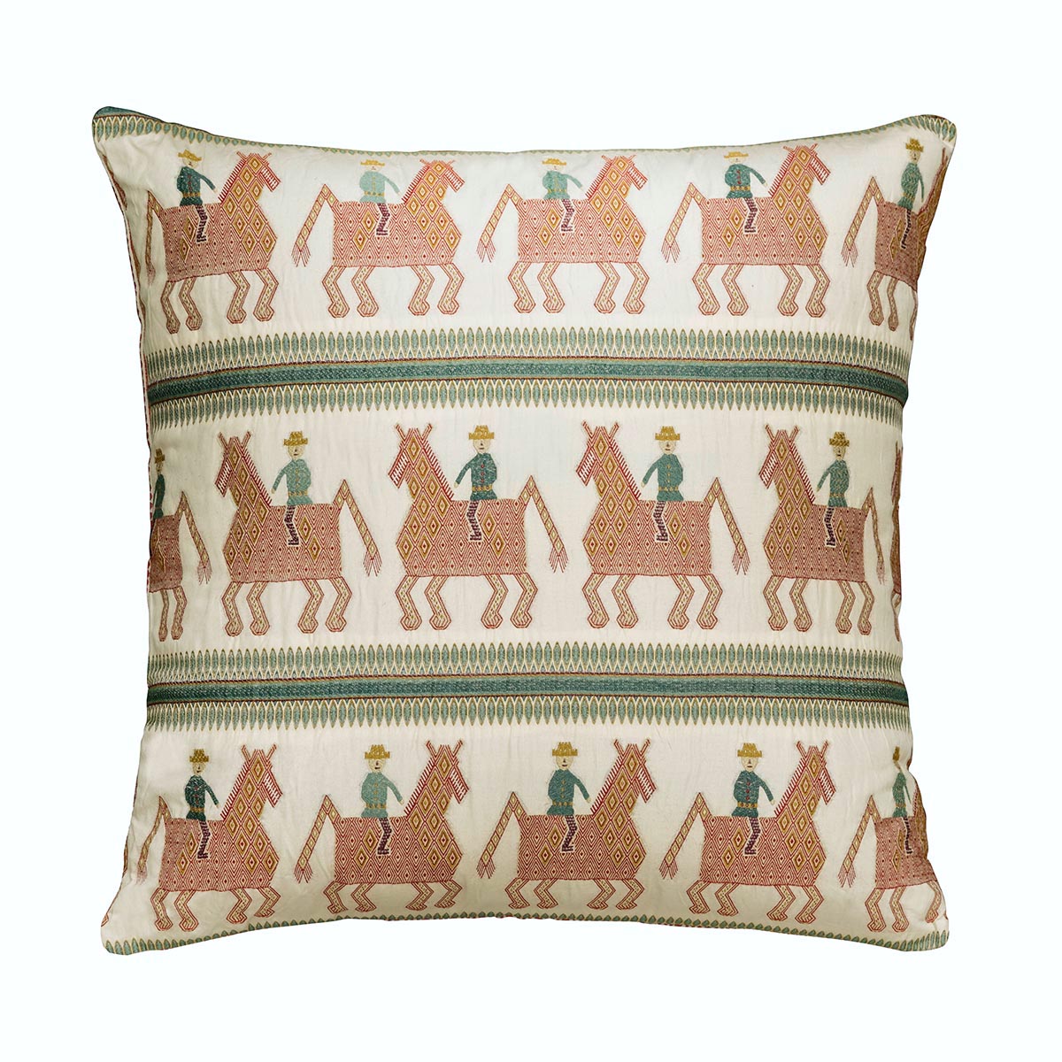 Caballo Oversized Square Cushion Red Blue