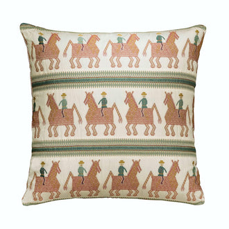 Caballo Oversized Square Cushion Red Blue