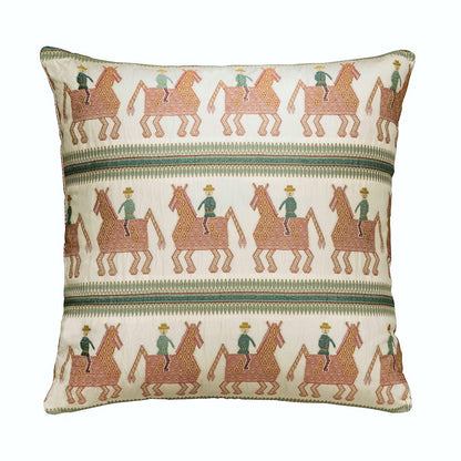 Caballo Oversized Square Cushion Red Blue