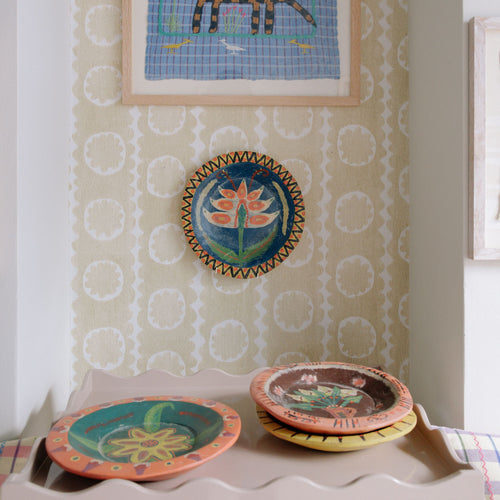 Hand Painted Wooden Decorative Plate