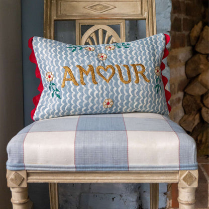 wicklewood csao amour embroidered cushion