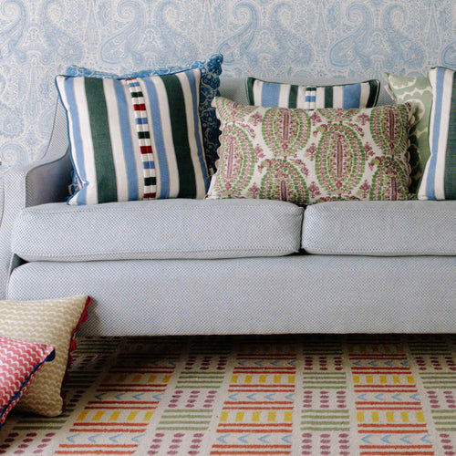 Anoushka Plum Green Oversized Oblong Cushion