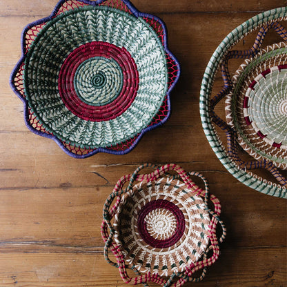 pine needle basket placida handwoven guatemalan