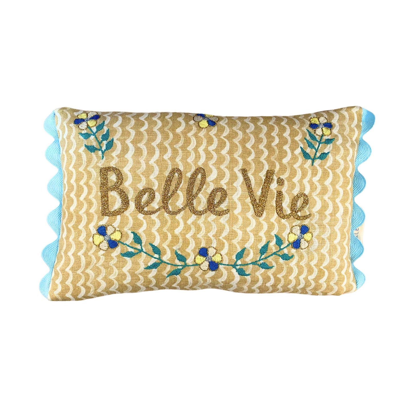 Belle Vie Oblong Cushion Gold