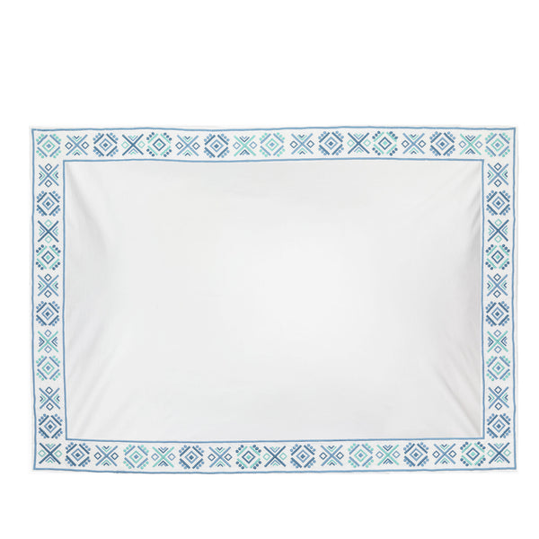 Set of 2 Tamahu Pillowcases Blue Aqua