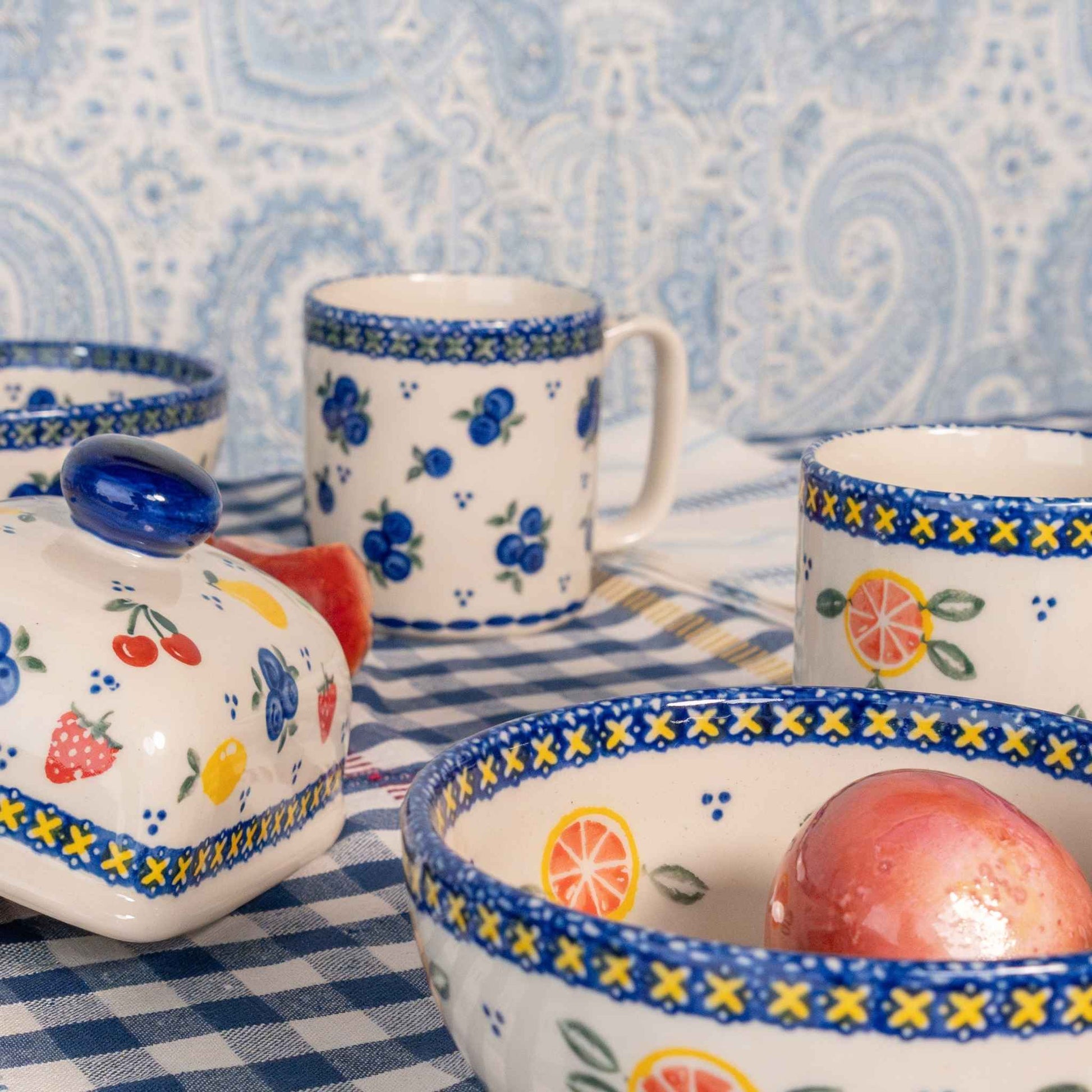 ceramic fruit breakfast collection