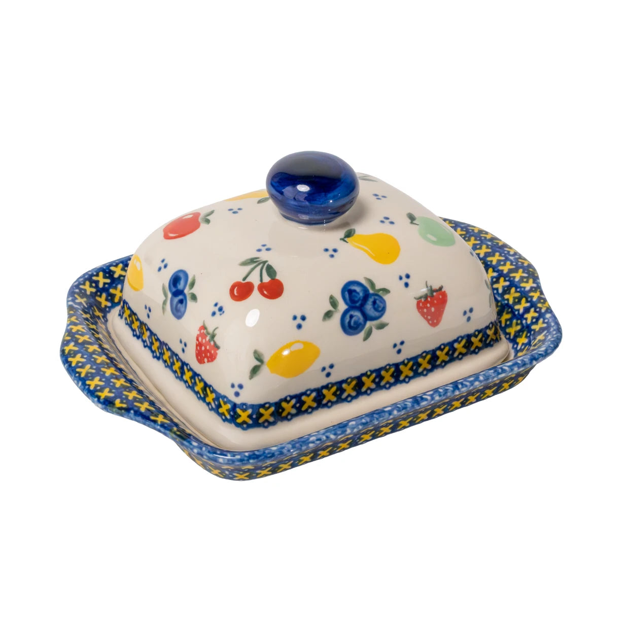 ceramic fruit butter dish 