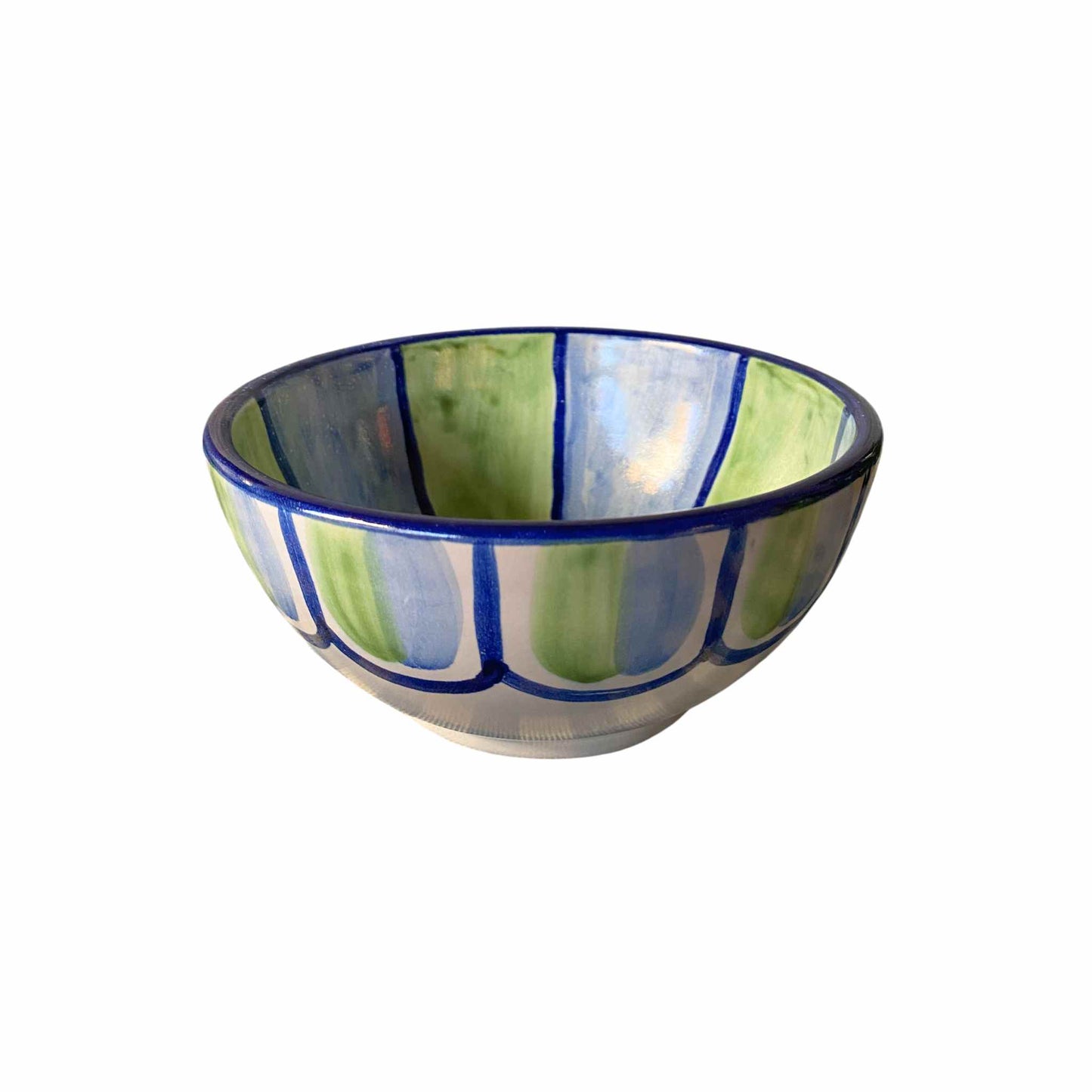 Striped Ceral Bowl Blue Green I