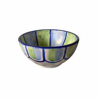 Striped Ceral Bowl Blue Green I