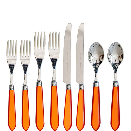8 Piece Cutlery Set Orange