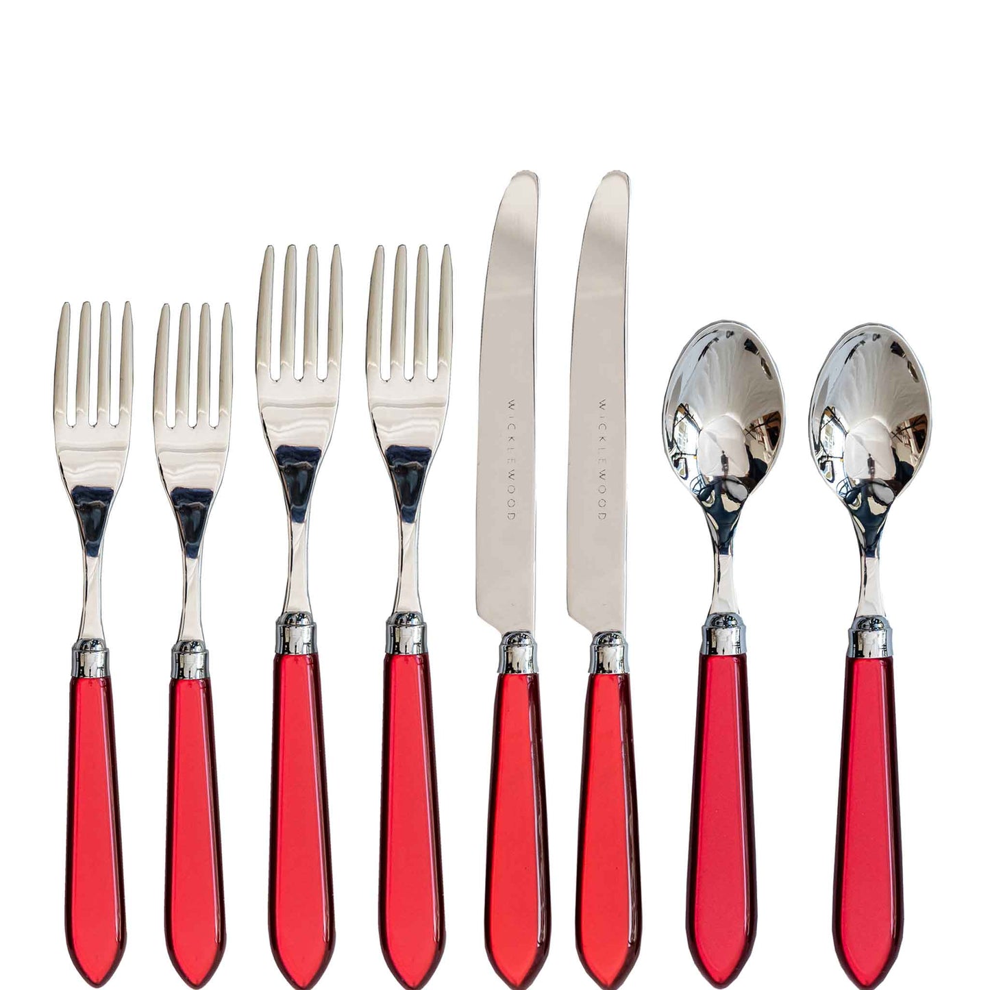 8 Piece Cutlery Set Red