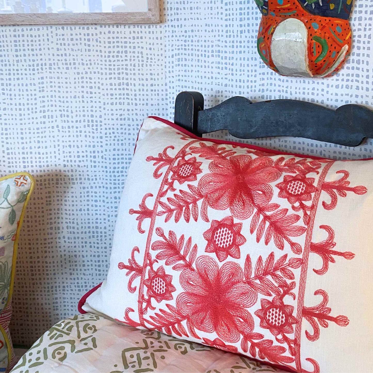 Angelica Oblong Cushion Coral II