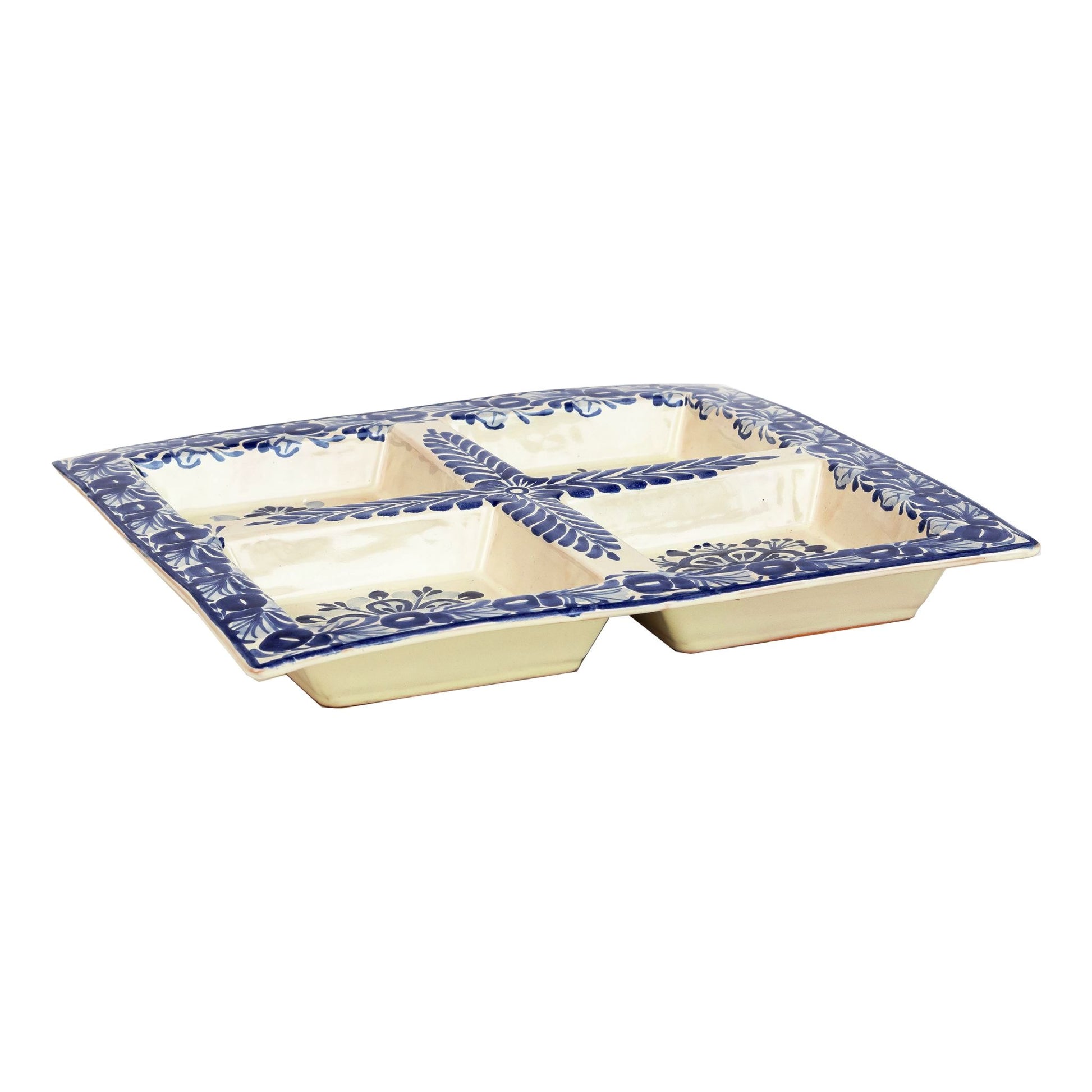 entertaining dish blue white mexico

