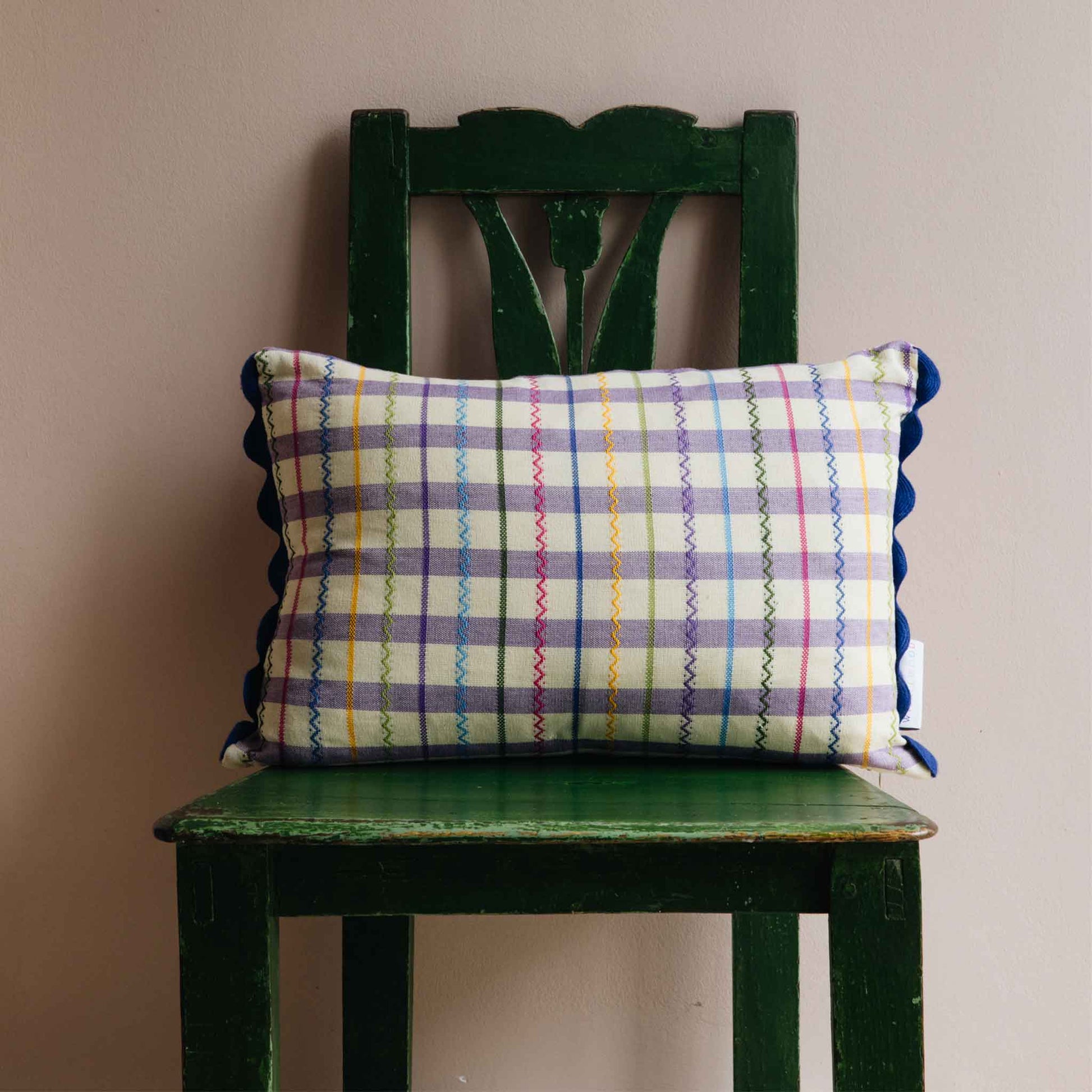 ginny oblong cushion lilac handwoven guatemala