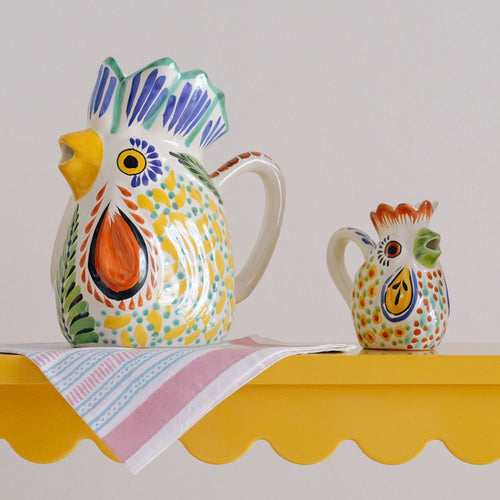 Rooster Water Pitcher Orange Multi