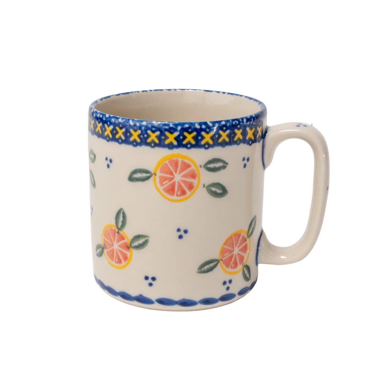 grapefruit mug handpainted