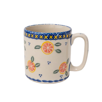 grapefruit mug handpainted