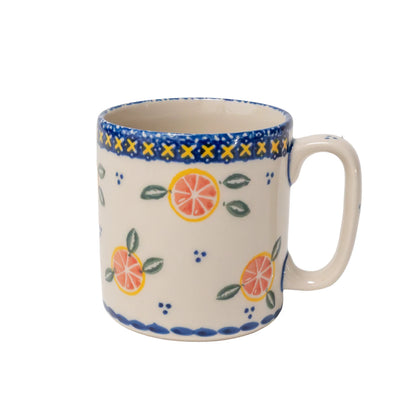 grapefruit mug handpainted
