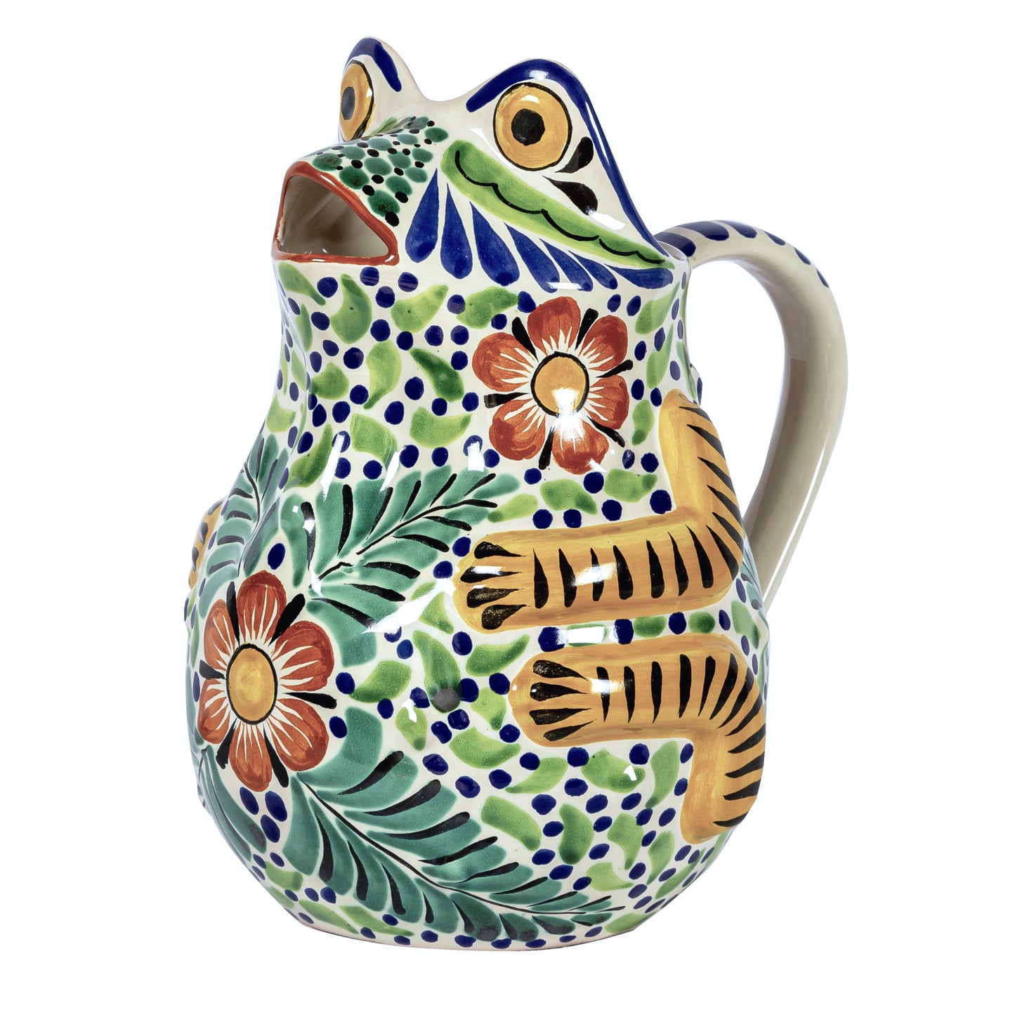 hand-painted gorky frog pitcher